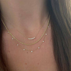 EF Collection 9 Diamond Station Necklace