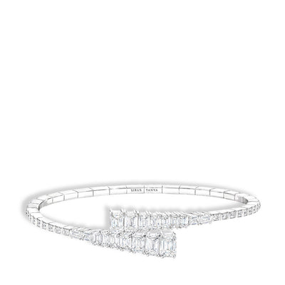 Private Label Emerald Cut Diamond Harmony Bangle - Private Label product