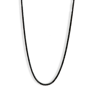 12 Carat Men's Black Diamond Tennis Necklace - Private Label product