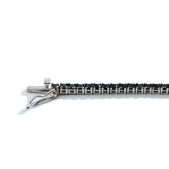 12 Carat Men's Black Diamond Tennis Necklace