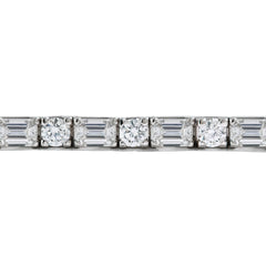 Emerald and Oval Cut 9.60 Carat Lab Grown Diamond Tennis Bracelet