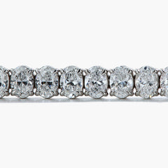 16 Carat Diamond Oval Tennis Bracelet in Platinum