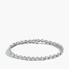 12 Carat Diamond Oval Tennis Bracelet in Platinum
