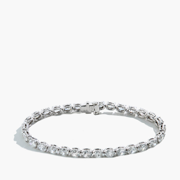 12 Carat Diamond Oval Tennis Bracelet in Platinum