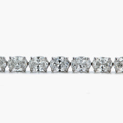 12 Carat Diamond Oval Tennis Bracelet in Platinum