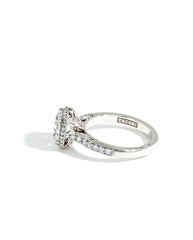 Tacori Dantela Round Halo Pave Diamond Engagement Ring Setting in Platinum