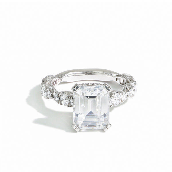 Tacori Royal T Emerald Pave Diamond Engagement Ring Setting