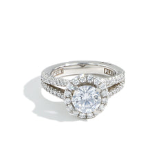 Tacori Petite Crescent Round Bloom Split Band Engagement Ring
