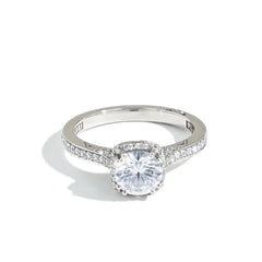 Tacori Dantela Round Halo Small Pave Diamond Engagement Ring