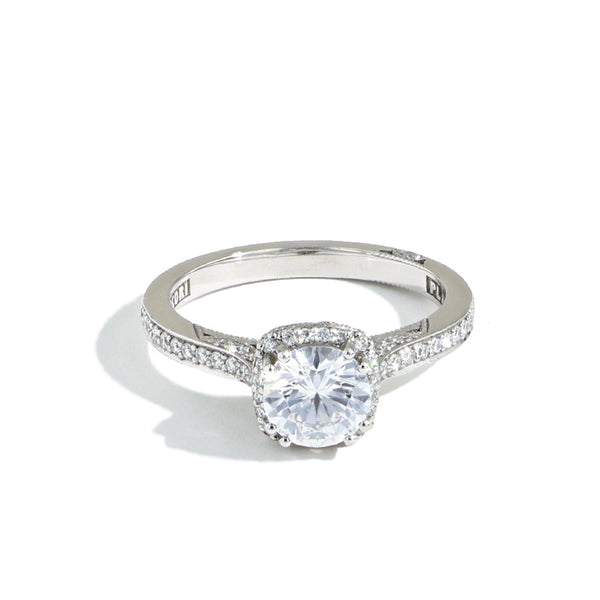 Tacori Dantela Round Halo Small Pave Diamond Engagement Ring
