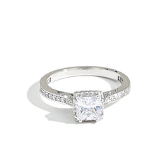 Tacori Dantela Princess Halo Pave Diamond Engagement Ring Setting