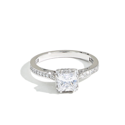 Tacori Dantela Princess Halo Pave Diamond Engagement Ring Setting - Tacori product