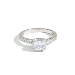 Tacori Dantela Princess Halo Pave Diamond Engagement Ring Setting