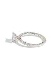 Tacori Petite Crescent Round Solitaire Pave Engagement Ring Setting