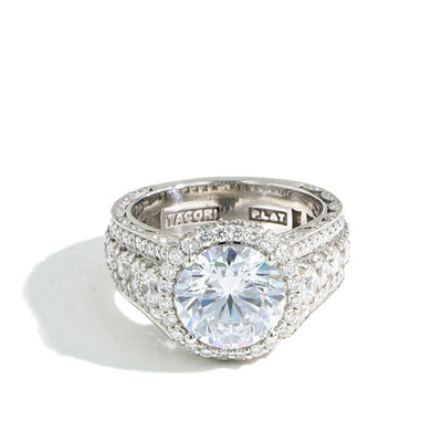 Tacori RoyalT Wide Three Row Pave Halo Engagement Ring - Tacori product