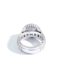 Tacori RoyalT Wide Three Row Pave Halo Engagement Ring