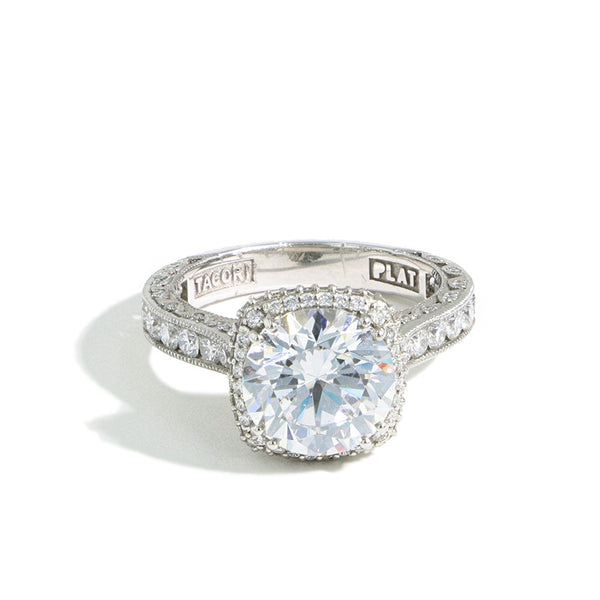 Tacori RoyalT Cushion Bloom Channel Set Engagement Ring