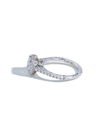 Tacori Petite Crescent Cushion Halo Diamond Engagement Ring Setting