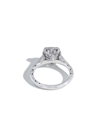 Tacori Petite Crescent Cushion Halo Diamond Engagement Ring Setting