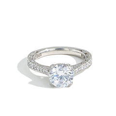 Tacori RoyalT Pave Diamond Platinum Engagement Setting