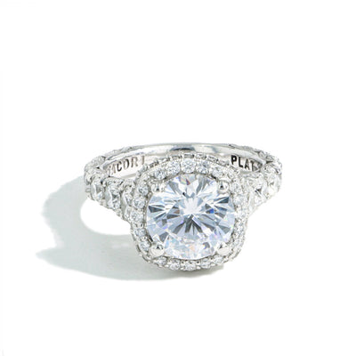 Tacori RoyalT Classic Crescent Cushion Bloom Engagement Setting - Tacori product