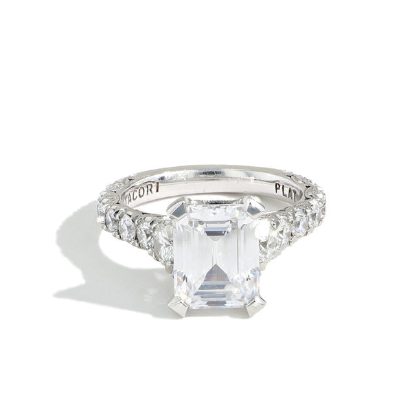 Tacori RoyalT Emerald Diamond Pavé Engagement Ring