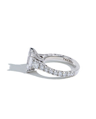 Tacori RoyalT Emerald Diamond Pavé Engagement Ring