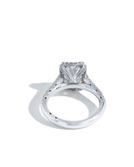 Tacori Petite Crescent Emerald Cut Halo Engagement Ring