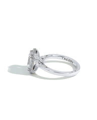 Tacori RoyalT Round Diamond Cushion Bloom with High Polish Band