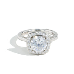 Tacori RoyalT Round Diamond Cushion Bloom with High Polish Band