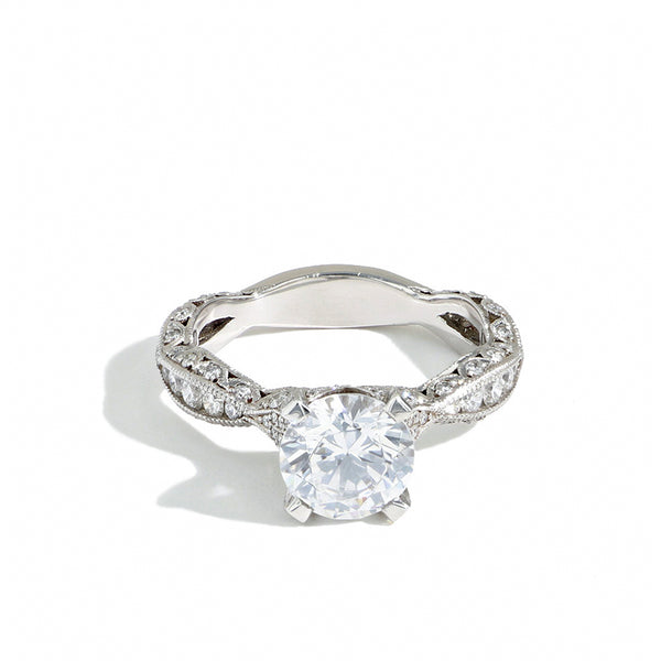 Tacori RoyalT Pave Ribbon Engagement Ring