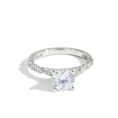 Tacori Sculpted Crescent Bezel Set Pave Engagement Setting - Tacori product
