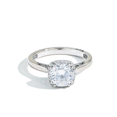 Tacori Dantela Round Solitaire Diamond Crown Engagement Ring Setting