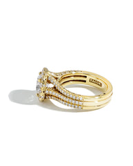 Tacori Petite Crescent Triple Row Cushion Halo Engagement Setting