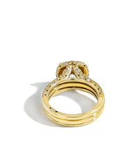Tacori Petite Crescent Triple Row Cushion Halo Engagement Setting