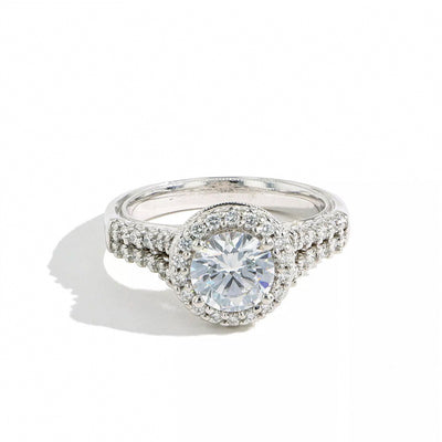 Verragio Classic Round Diamond Halo Pave Engagement Ring Setting - Verragio product