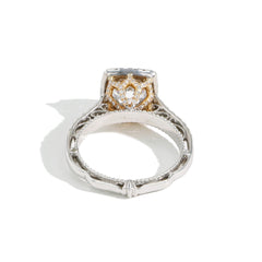 Verragio Venetian Cushion Halo Vintage Engagement Ring Setting
