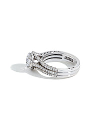 Tacori Petite Crescent Triple Row Halo Engagement Setting