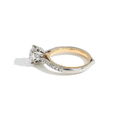 Verragio Couture Two Tone Round Pave Engagement Ring Setting