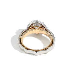 Verragio Venetian Two Tone Round Halo Vintage Engagement Ring Setting
