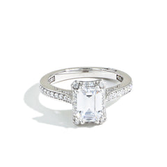Tacori Dantela Emerald Cut Bloom Engagement Setting
