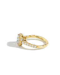 Tacori Petite Crescent Cathedral Cushion Bloom Engagement Ring
