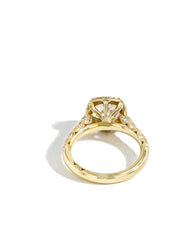 Tacori Petite Crescent Cathedral Cushion Bloom Engagement Ring