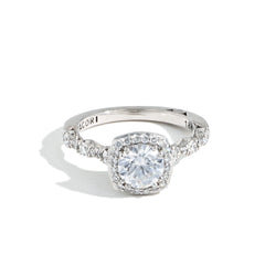 Tacori Petite Crescent Cushion Shape Bloom Engagement Ring