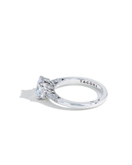 Tacori Princess Cut Simply Tacori Pave Three Stone Engagement Ring