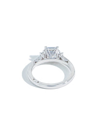 Tacori Princess Cut Simply Tacori Pave Three Stone Engagement Ring