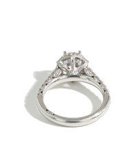 Tacori Petite Crescent Round Halo Diamond Engagement Ring Setting
