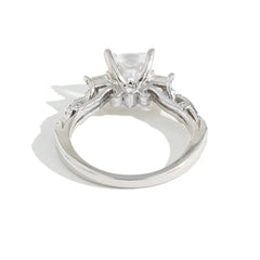 Verragio Insignia Three Stone Princess Cut Vintage Engagement Ring Setting