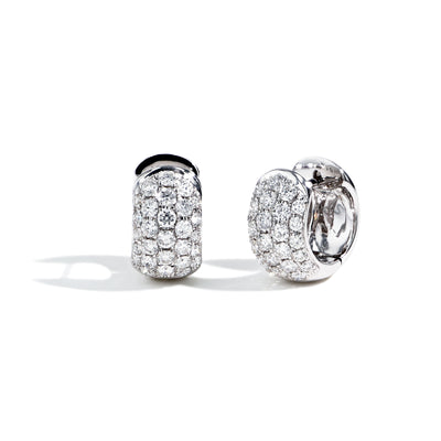 2.09ctw Pavé Diamond Wide Mini Huggie Earrings - Private Label product