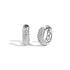 1.14ctw Pavé Diamond Huggie Earrings